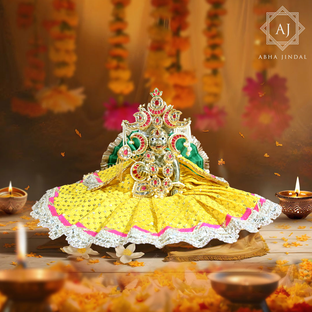Ruby Deity Poshak and Shringar, a poshak & shringar piece.