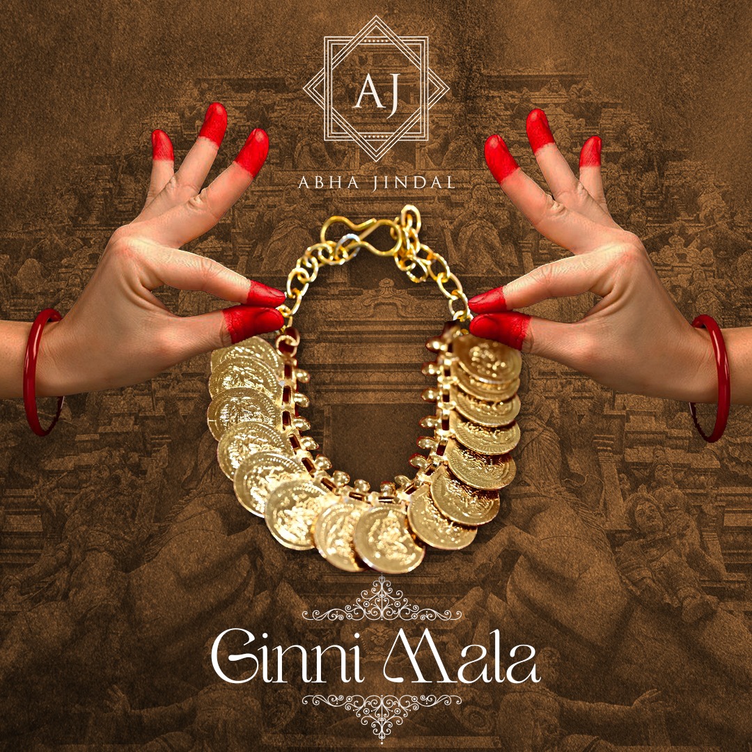 Gold Ginni Mala, a jewellery piece.