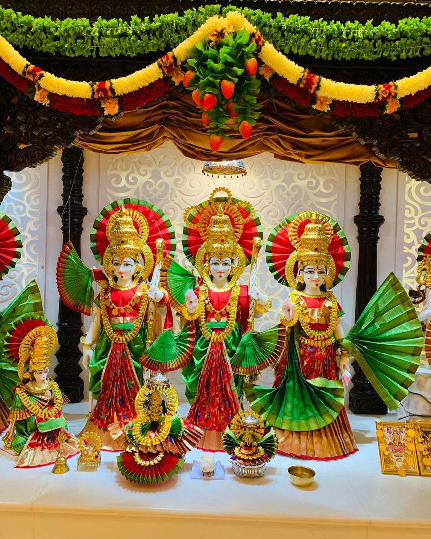 Deity Poshak and Shringar Carousel, a poshak & shringar piece, shown in a 6-image Instagram carousel. Image 6 of 6.